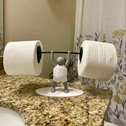 Grappige Gewichtheffer Toiletrolhouder