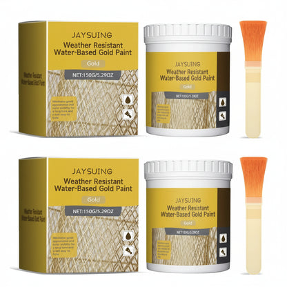 Waterbestendige Gouden Verf met Kwast