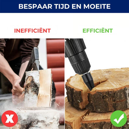Boor Opzetstuk voor Brandhout met 3 Verbindingsstukken