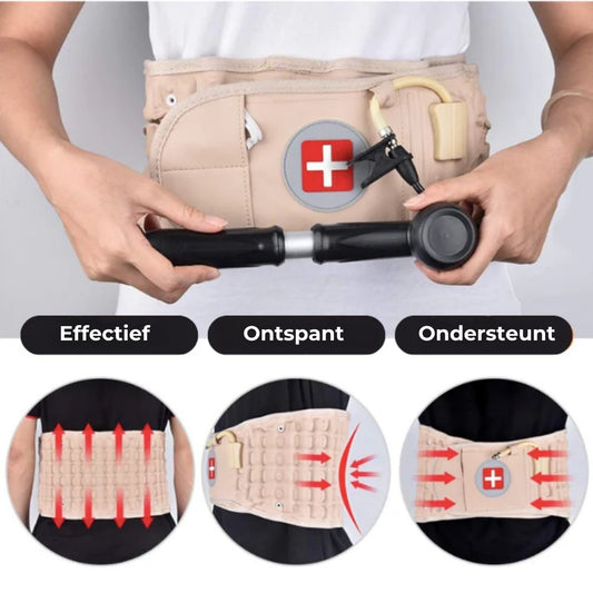 2-in-1 Lumbale gordel voor decompressie en pijnverlichting