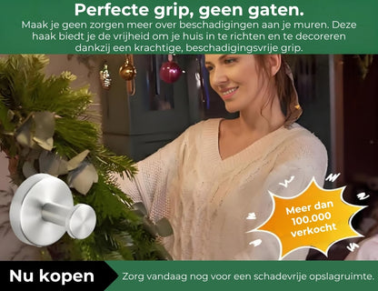 Zelfklevende Zuignap Haken – Sterke Wandhaken zonder Boren (2st)