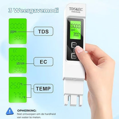 3-in-1 Digitale TDS Watertester