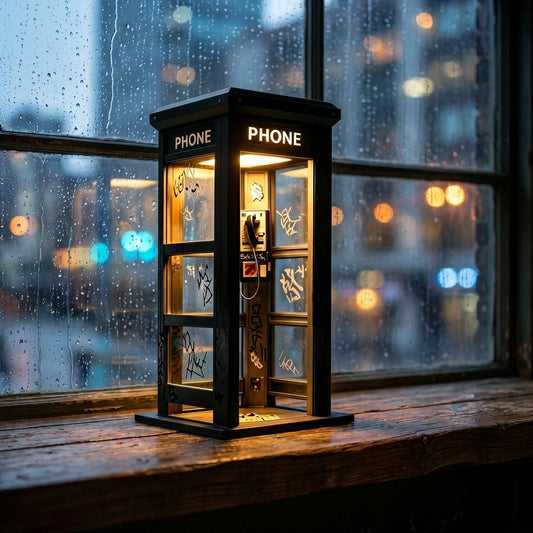 Vintage Telefooncel Decoratielamp