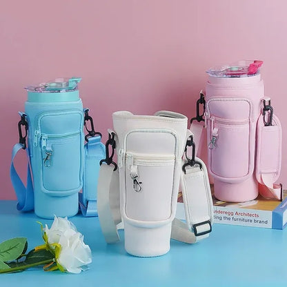 Neopreen Draagtas voor Tumblers met Verstelbare Band en Opbergvakken