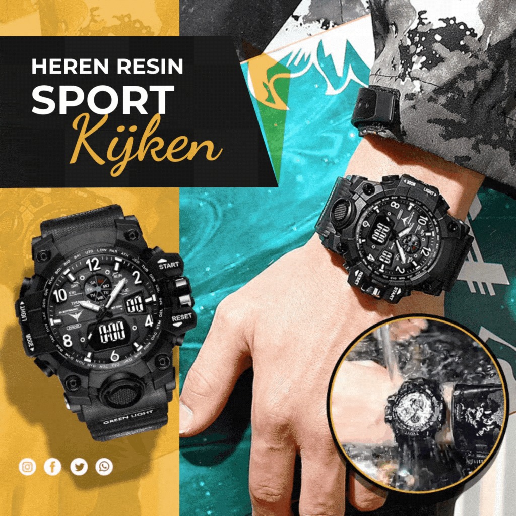 🔥Multifunctionele waterdichte sporthorloge voor buitengebruik