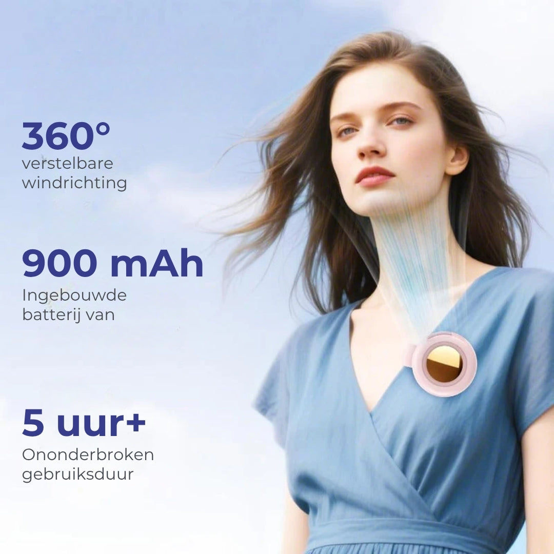 Draagbare ventilator met 3 snelheden
