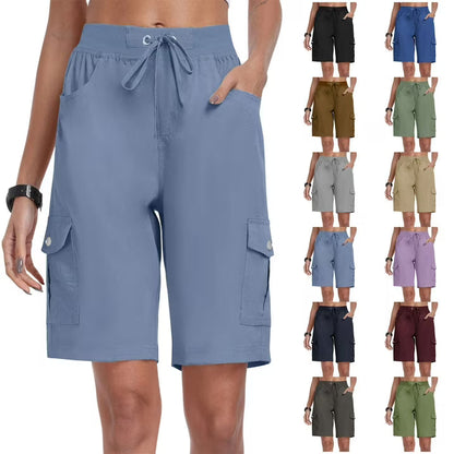 Sneldrogende cargoshort voor dames met zakken