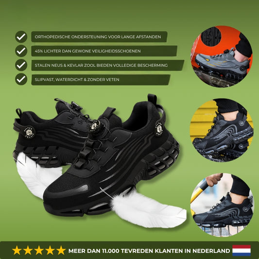 ArmorFlex S3 Air – Luchtdoorlatende, ultralichte veiligheidsschoenen met stalen neus en draaisluiting
