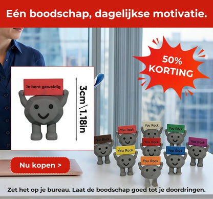 Motiverend Steenbeeldje “You Rock”( 7st)