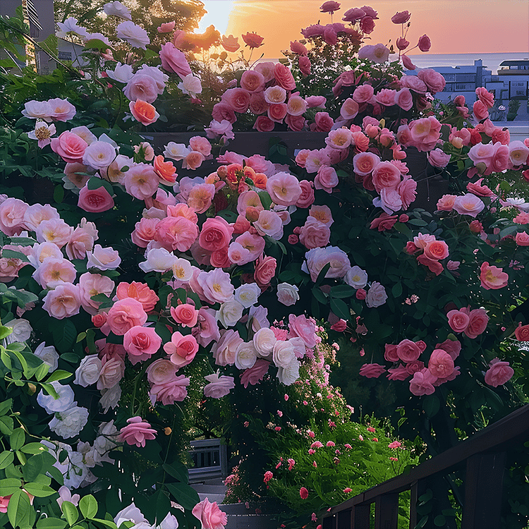🟌 Kleurrijke Klimroos Zaden | Hele jaar door planten!