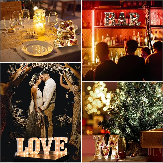 🎁Handgemaakte Bloemenharsletters LED