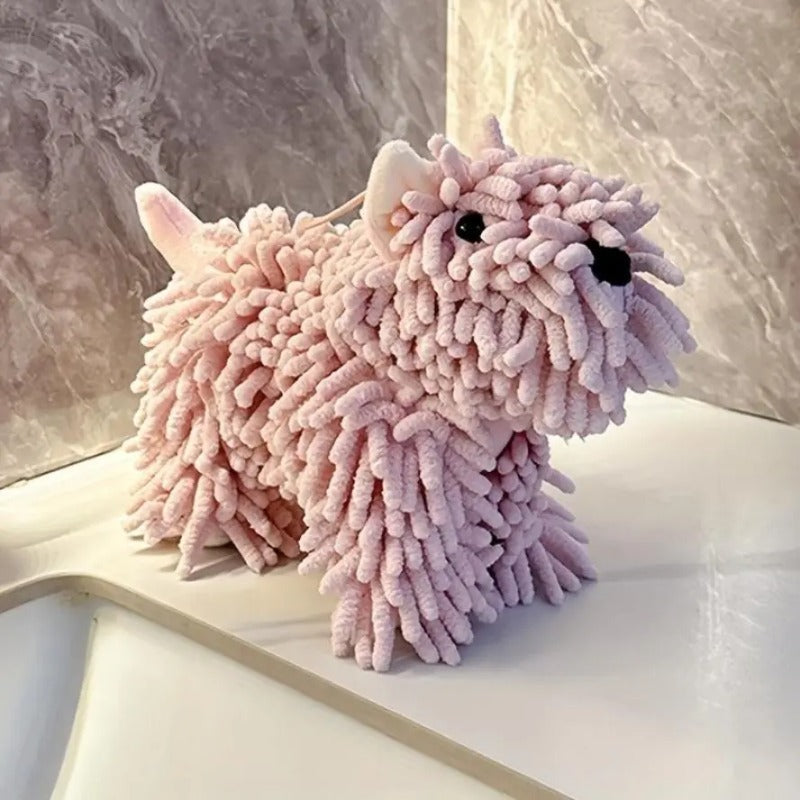 Schattige hond microvezel drooghanddoek