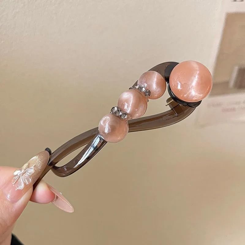 Elegante haarclip met rozen- en parelmotief