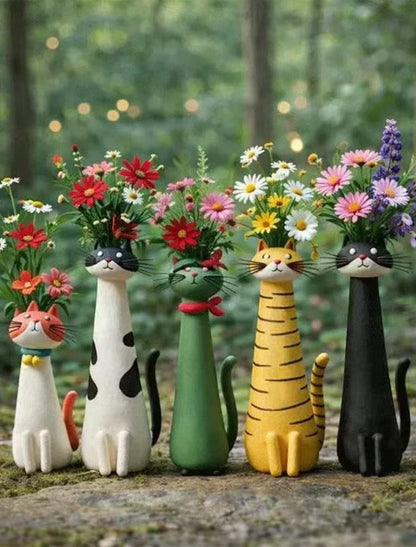 Purrfect Kat Vazen – Decoratieve Kattenbloemvazen
