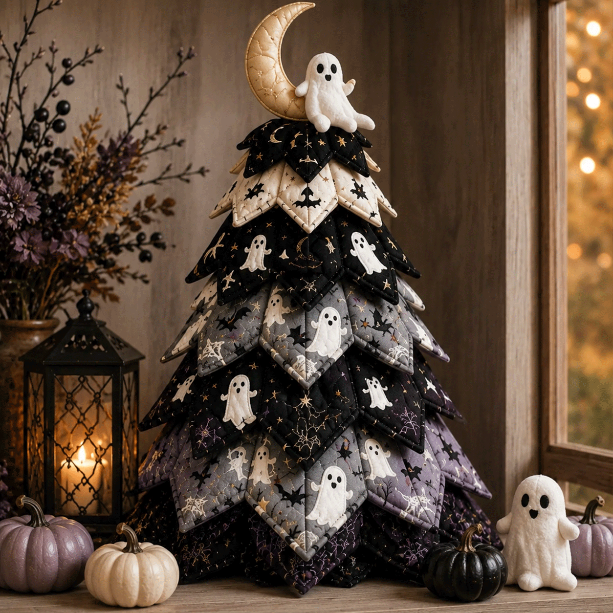 Halloweenboom DIY Naaiset met Gewatteerde stof