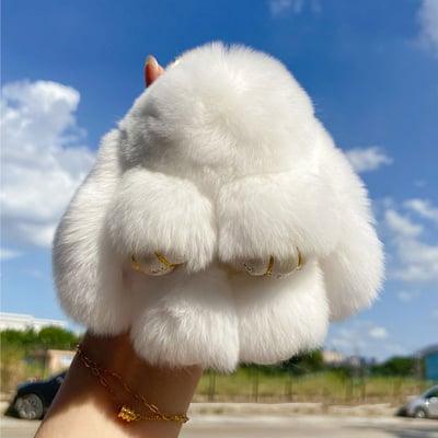 Handgemaakte zachte Bunny PomPom-hangers