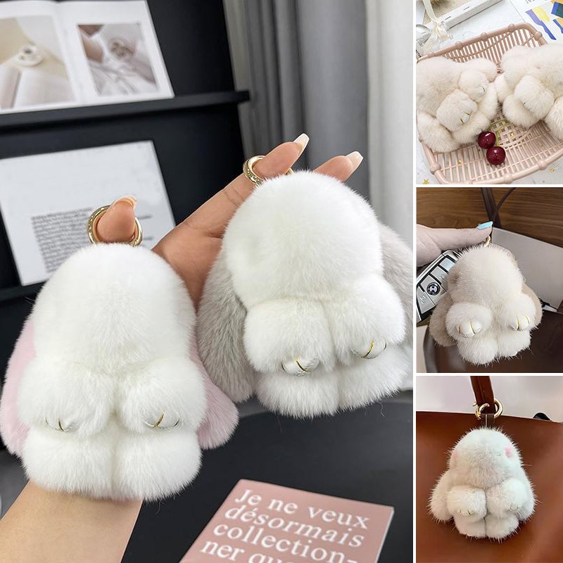 Handgemaakte zachte Bunny PomPom-hangers