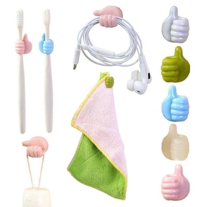 Creatieve Duim-Omhoog Wandhaken - 10 Stuks