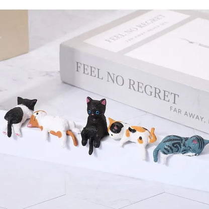 Handgeschilderde mini-kattenbeeldjes voor op je bureau 😺