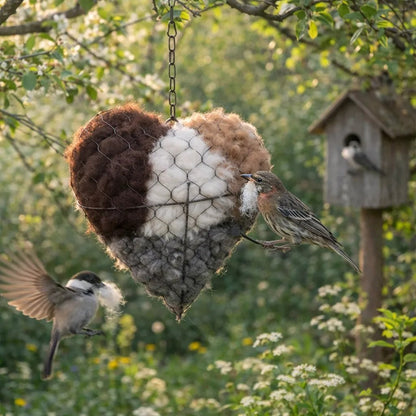 🕊️ Handgemaakt alpacawol vogelnest bekleding