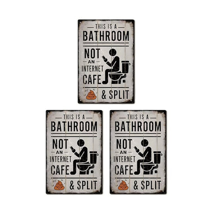 Shit & Split - Creatief Badkamerdeurbord – Fun en Functioneel