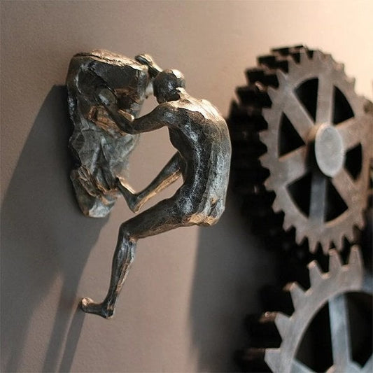 Klimmer sculptuur wanddecoratie
