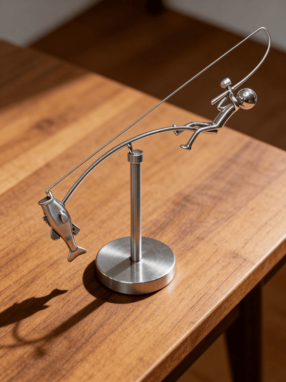 🎣 Fishersman Balancerend Sculptuur