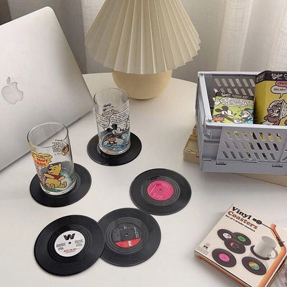Retro Vinylplaat Drankonderzetters