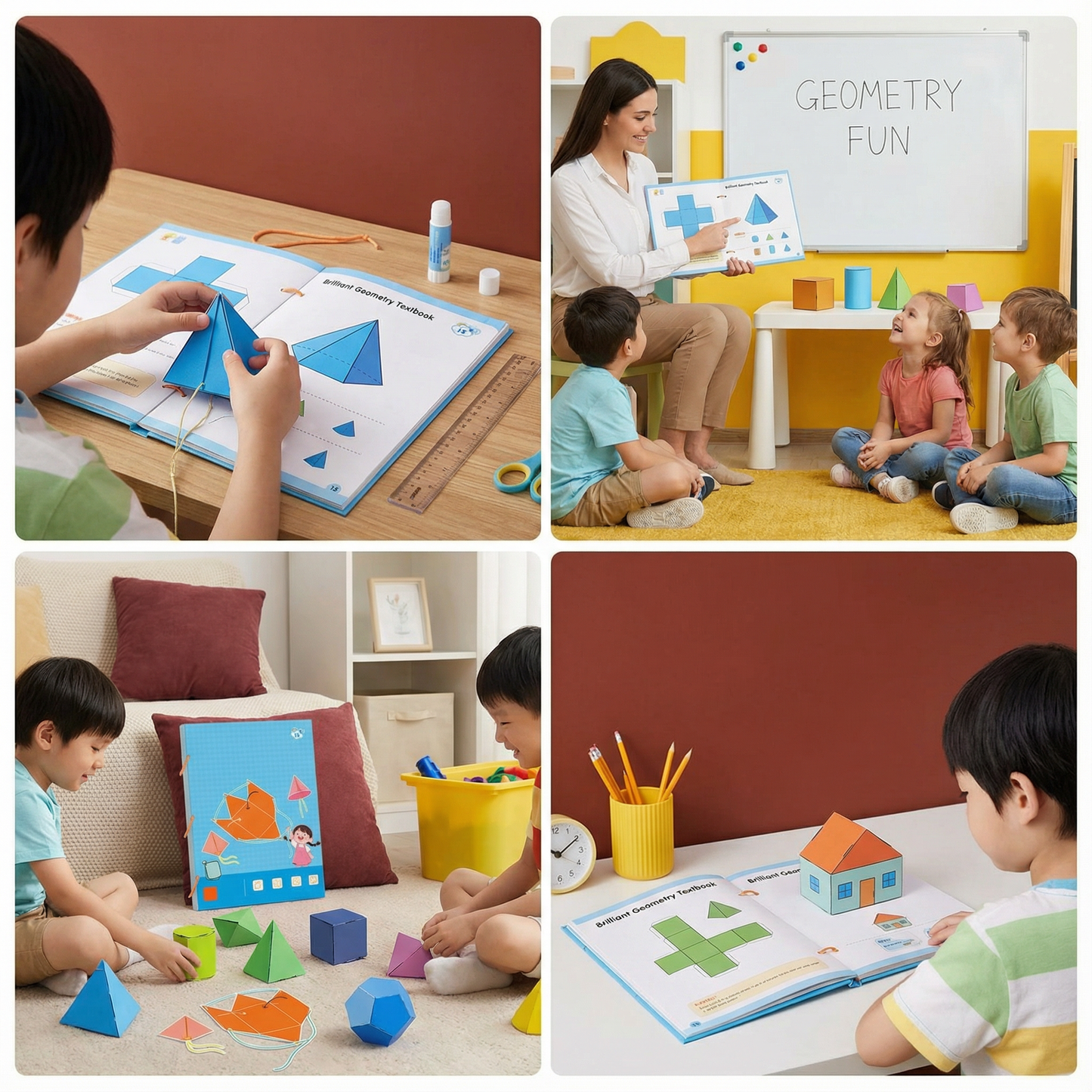 3D Ruimtemeetkundeboek voor Kinderen