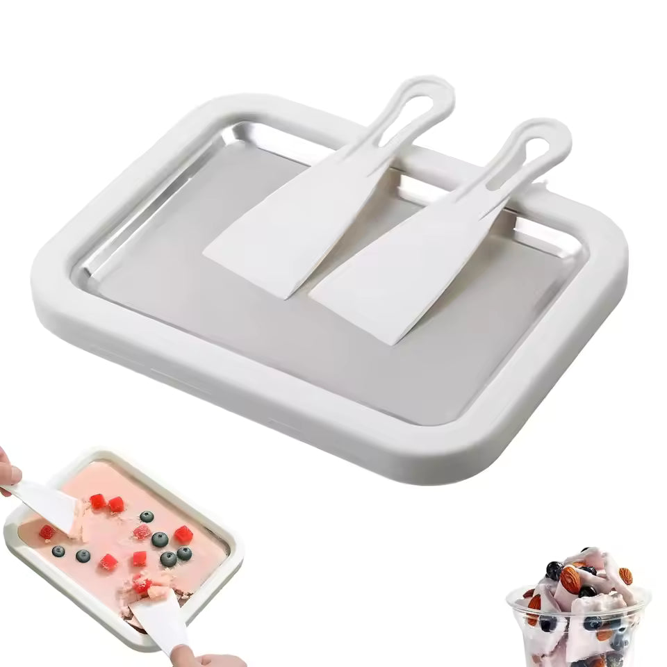 Gekoeld IJsrol Bord | Zelf Roomijs Rollen Maken met Fruit