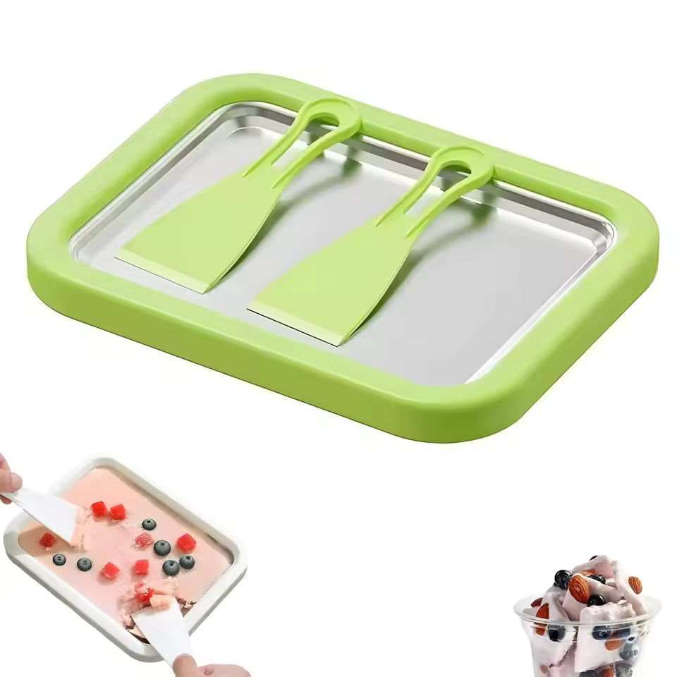 Gekoeld IJsrol Bord | Zelf Roomijs Rollen Maken met Fruit