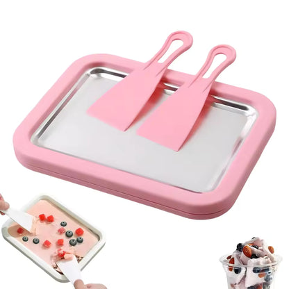 Gekoeld IJsrol Bord | Zelf Roomijs Rollen Maken met Fruit