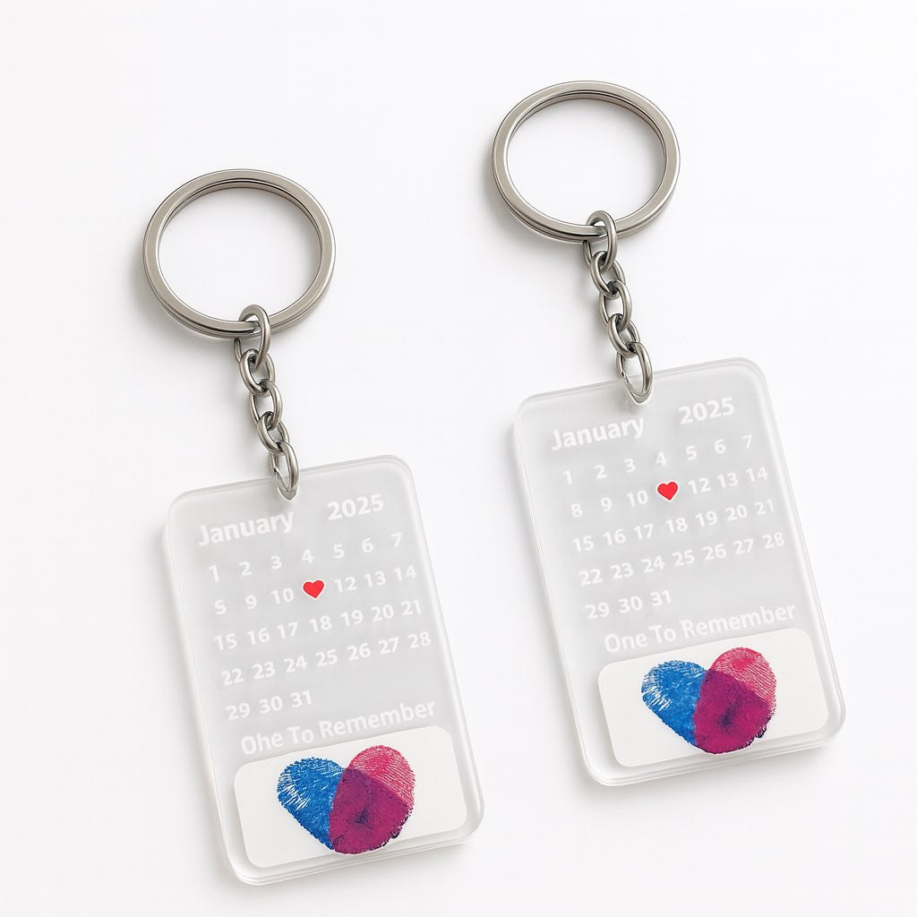 Jubileumherinnering Vingerafdruk Sleutelhangers Kit