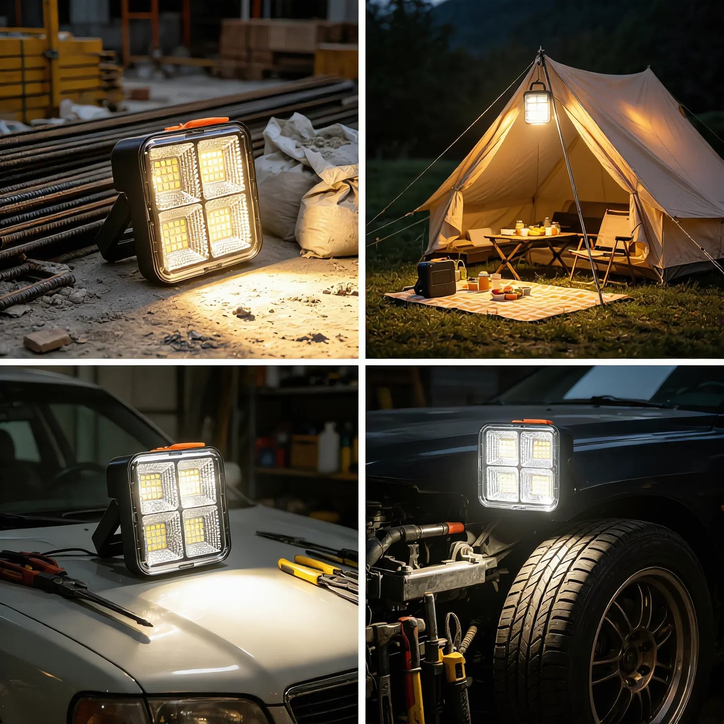 Draagbare Kampeerlamp op Zonne-Energie met 4 Verlichtingsstanden