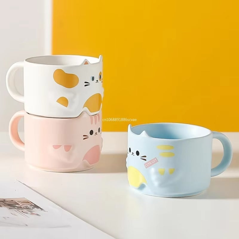 Stapelbare Keramische Kattenmokken