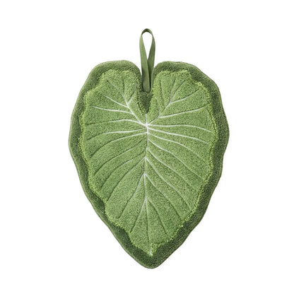 Zijdezachte Microvezelhanddoek met Botanisch Bladmotief - 2 Stuks