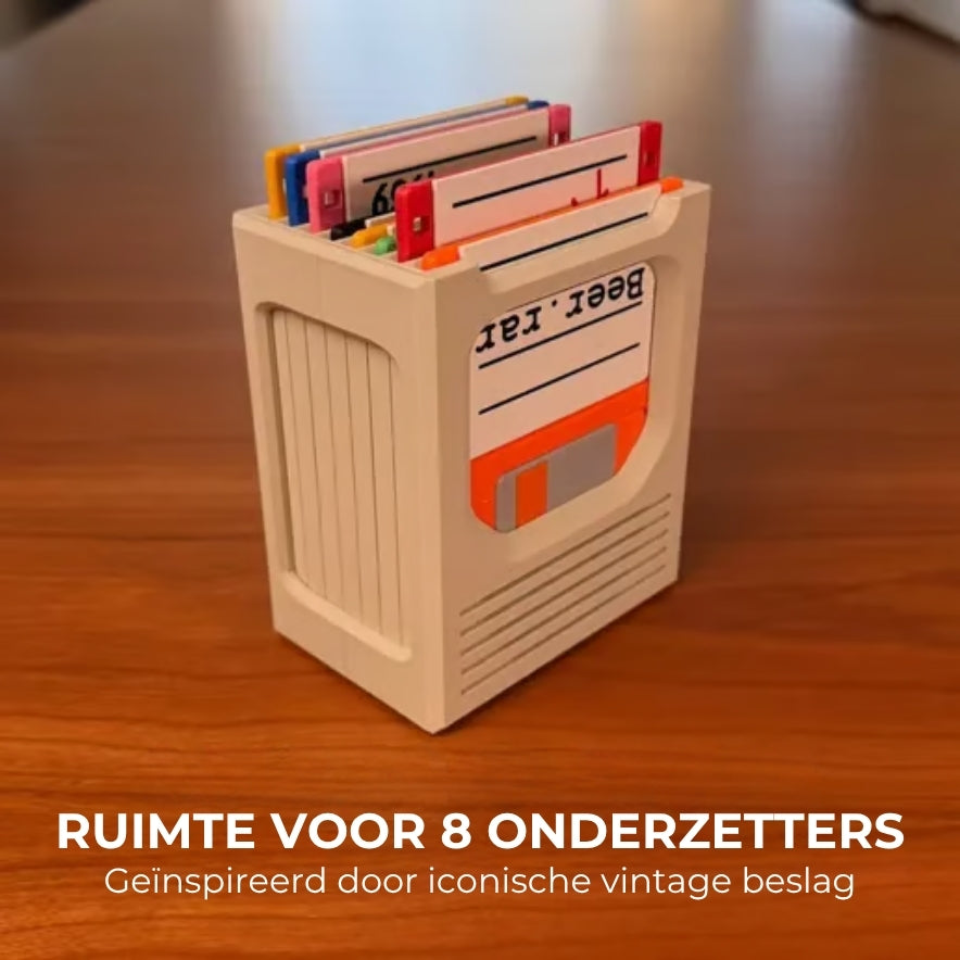 Retro Onderzetters - Incl. Onderzetterhouder