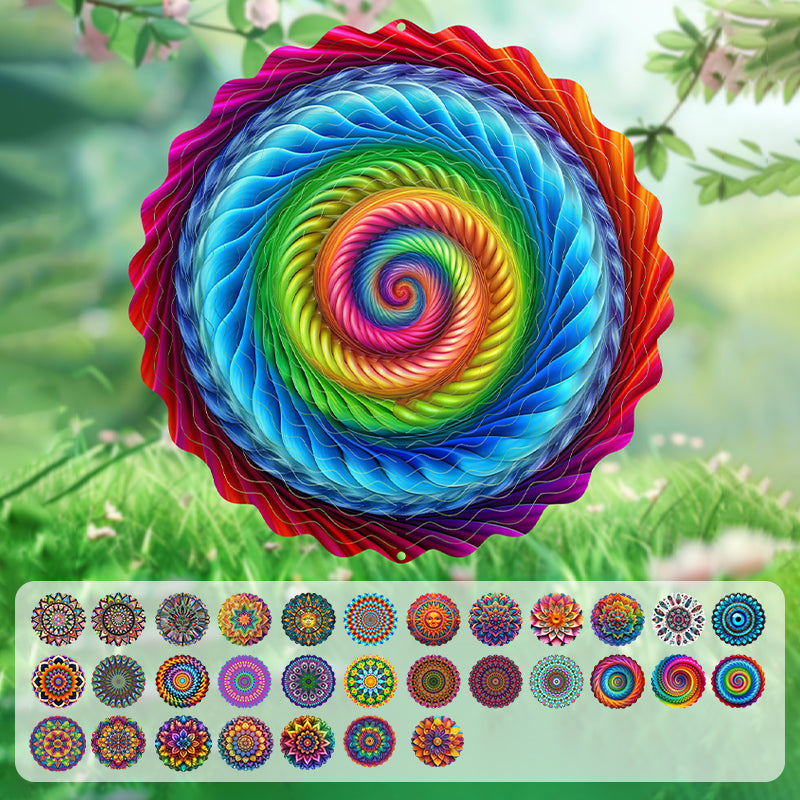 Hangende Windvanger Mandala-3D-effect
