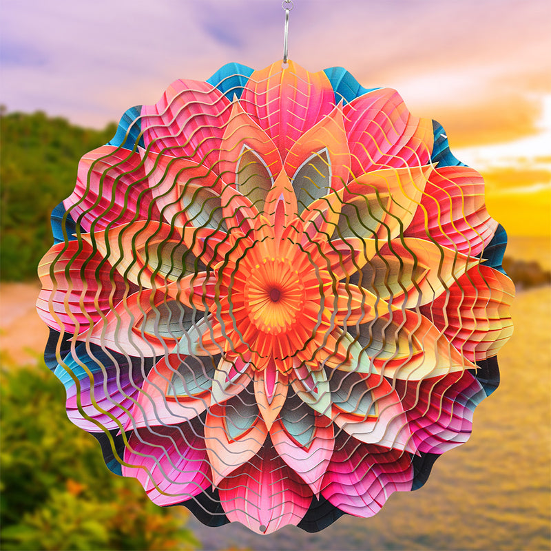 Hangende Windvanger Mandala-3D-effect