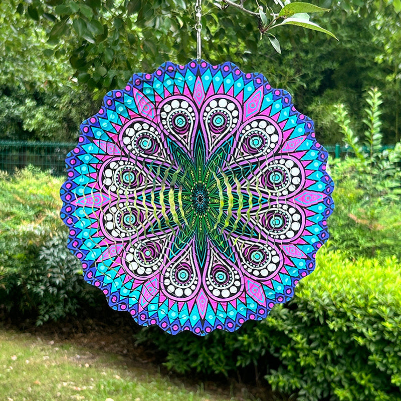 Hangende Windvanger Mandala-3D-effect