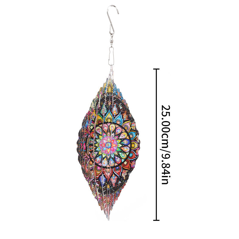 Hangende Windvanger Mandala-3D-effect