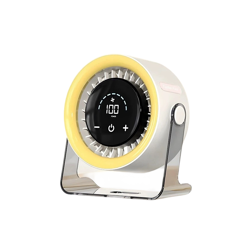 Mini-Bureauventilator met LED-Display