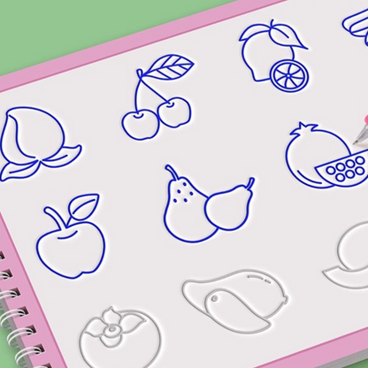 Cartoon Tekenboek met Contourlijnen voor Kinderen
