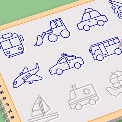 Cartoon Tekenboek met Contourlijnen voor Kinderen