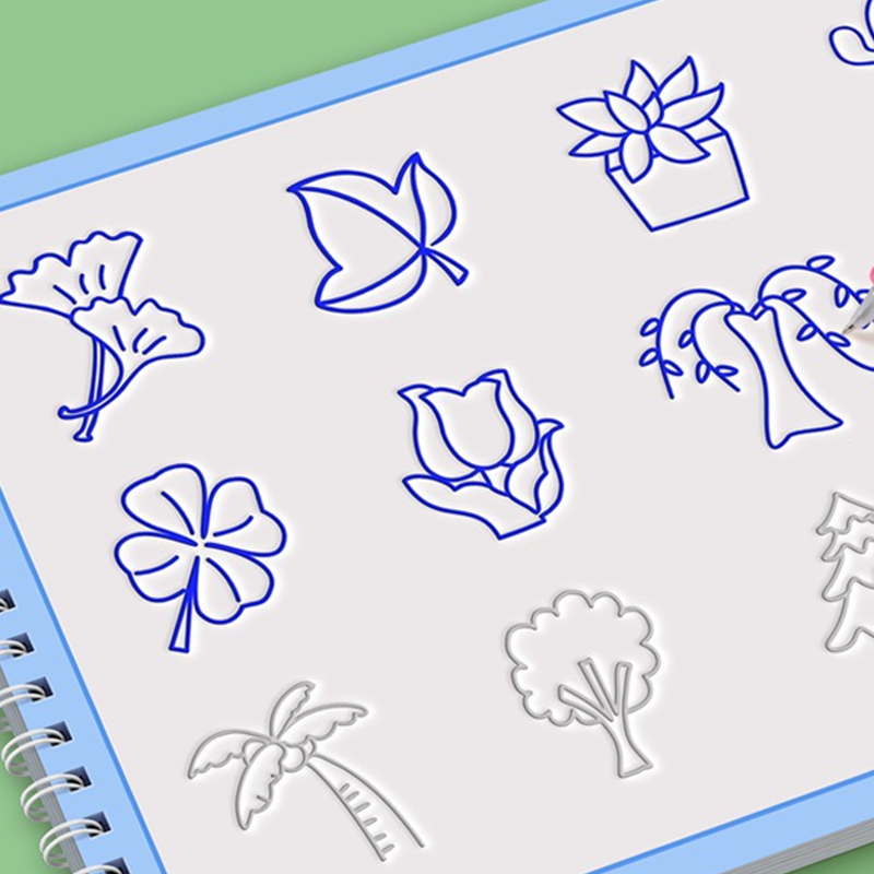 Cartoon Tekenboek met Contourlijnen voor Kinderen