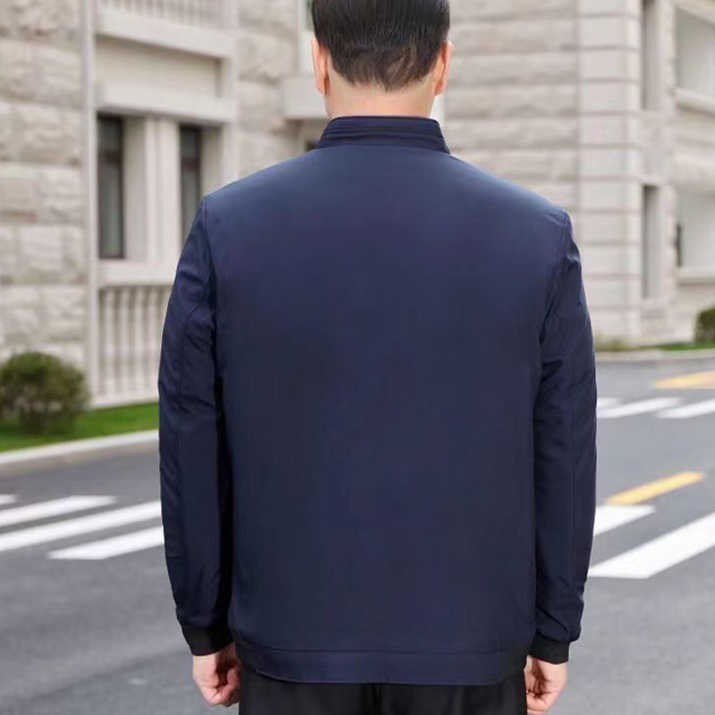 Heren Eenkleurige Warme Jas met Voering