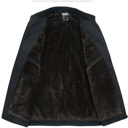 Heren Eenkleurige Warme Jas met Voering