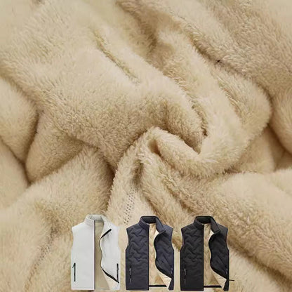 Unisex winterwarme casual mouwloze gewatteerde vest met fleecevoering