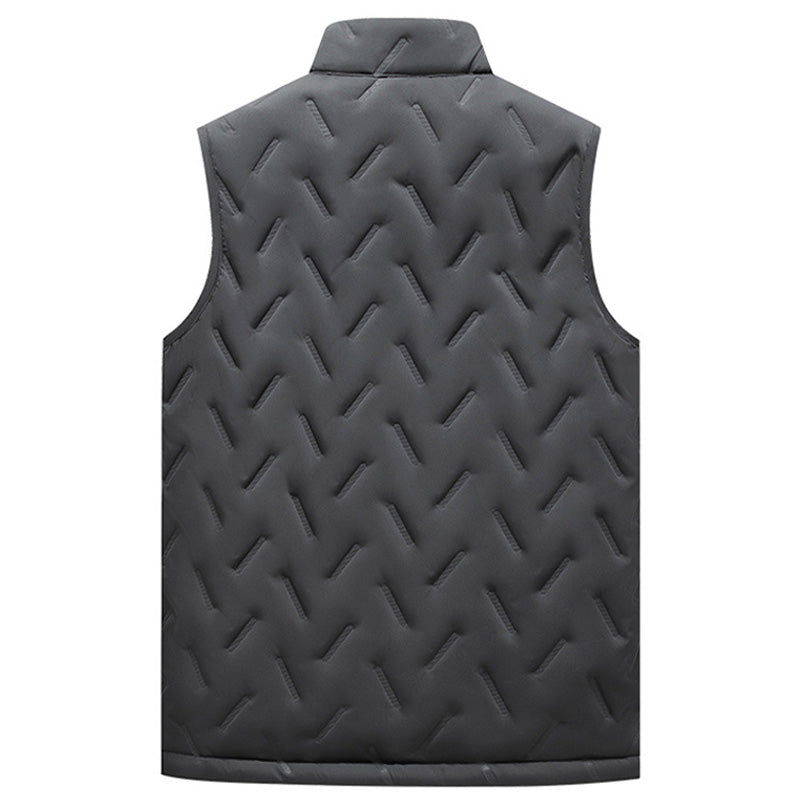 Unisex winterwarme casual mouwloze gewatteerde vest met fleecevoering