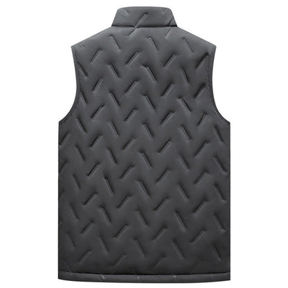 Unisex winterwarme casual mouwloze gewatteerde vest met fleecevoering